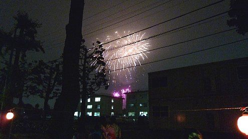 駐屯地の敷地内で撮影