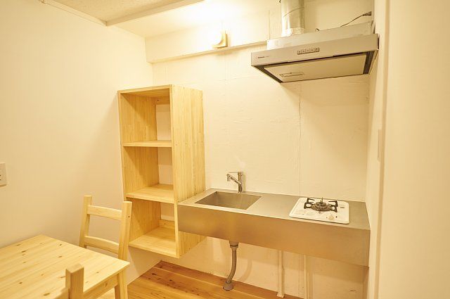 601:シンク、換気扇、1人1つ使える棚